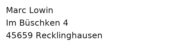 Anbieter: Marc Lowin, Im Büschken 4, 45659 Recklinghausen, Deutschland.